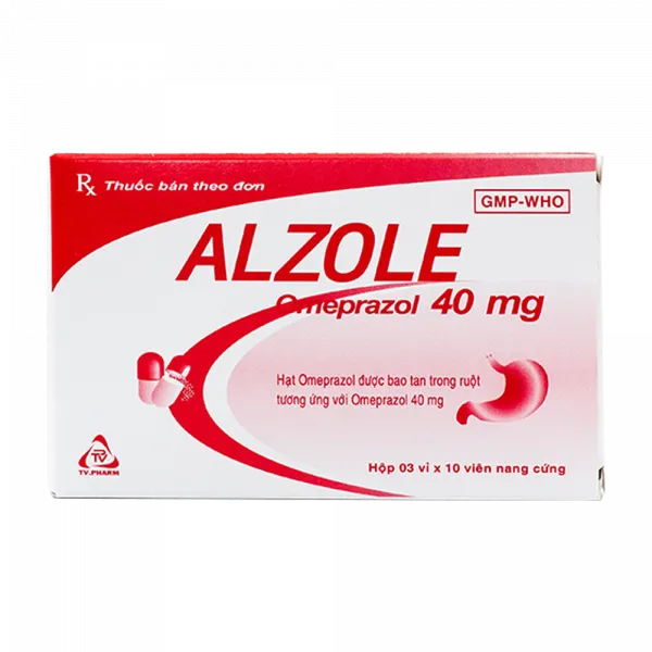 Alzole 40Mg (Omeprazol 40Mg) _ Tv.pharm (H30V)