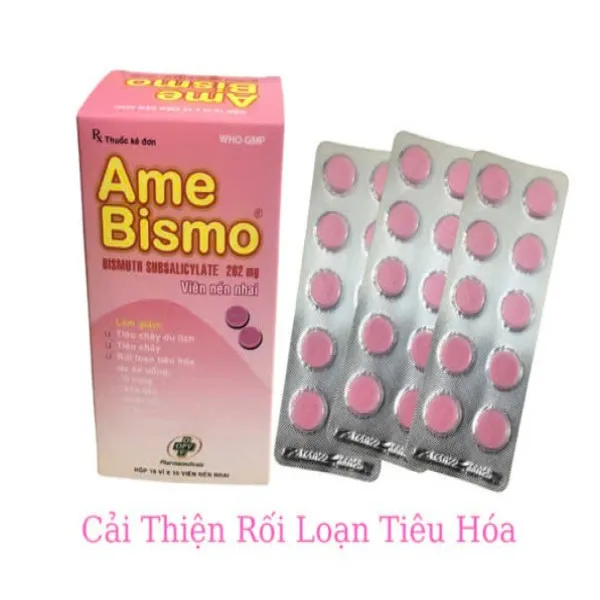 Ame Bismo (Bismuth Subsalicylate 262Mg) Viên Nhai _Opv (H6 Vỉ X 10V) To