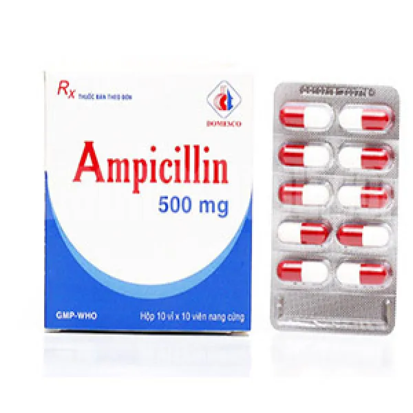 Ampicilin 500Mg - Domesco (10 Vỉ X 10 Viên)