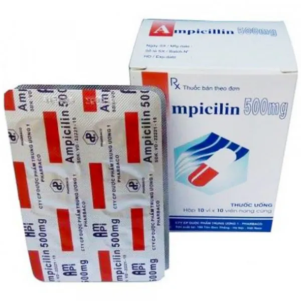 Ampicilin 500Mg Tw1 (10 Vỉ X 10 Viên)