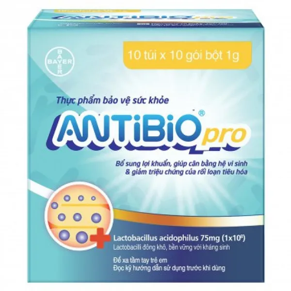 Antibio Pro Bayer (Hộp 10 Gói X 1Gram) Hộp Bé