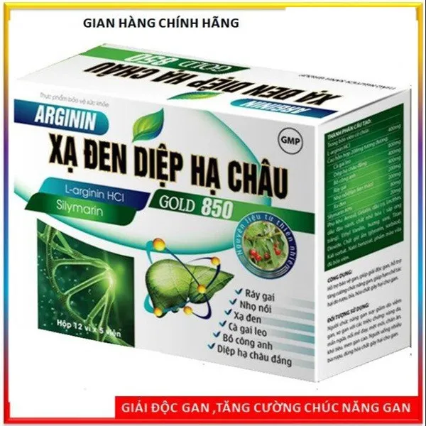 Arginin Xạ Đen Diệp Hạ Châu 850 _Xanh Lá (Hộp60V)