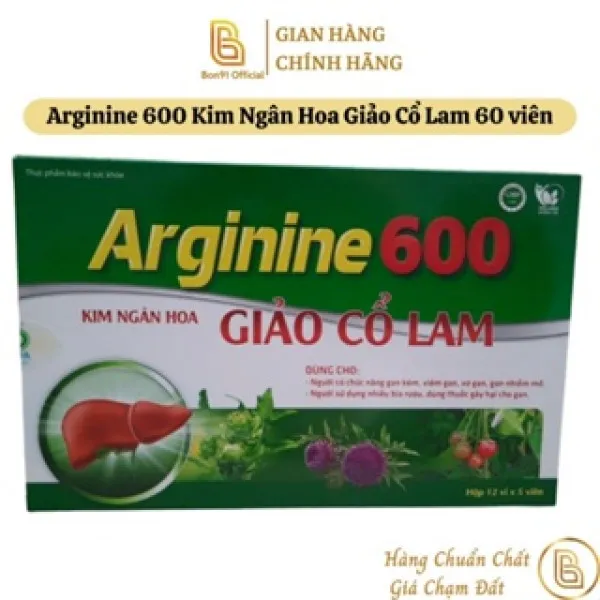 Arginine 600 Kim Ngân Hoa Giảo Cổ Lam (Hộp60V)