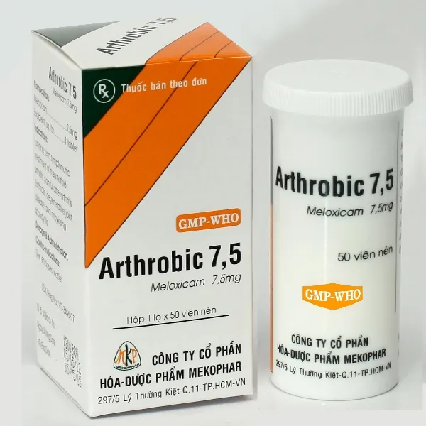 Arthrobic Meloxicam 7,5Mg Mekophar (C50V)