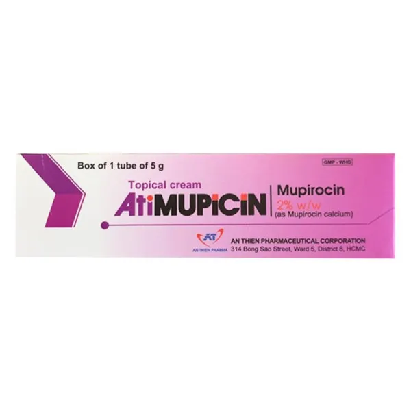 Atimupicin (Mupirocin 2%) Bôi _An Thiên (Tuýp5G)