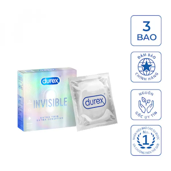 Bao Cao Su Durex Invisible Extra Thin (H/3C) - Công Ty