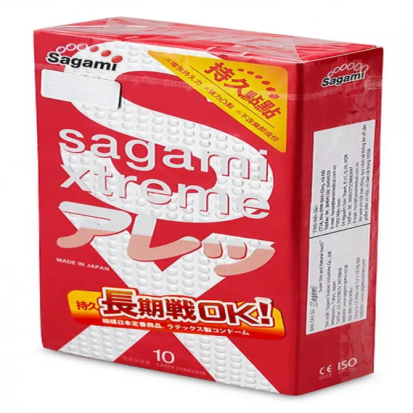 Bao Cao Su Sagami Xtreme _Đỏ, Có Gai (H/10C)