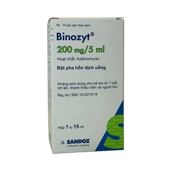 Binozyt Azithromycin 200Mg5Ml Sandoz (C15Ml)