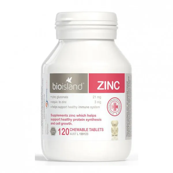 Bioisland Zinc (Lọ 120 Viên) Từ 1 Tuổi