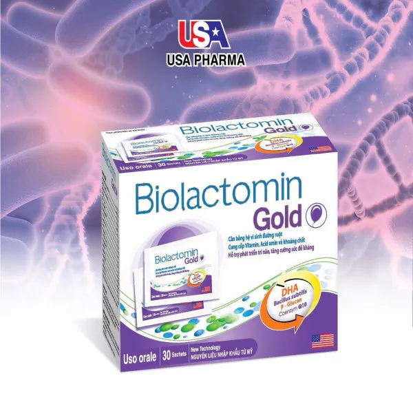 Biolactomin Gold Men Vi Sinh _Us (H30 Gói) Tím_ K84