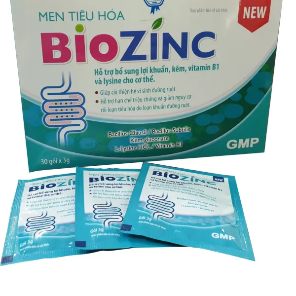 Biozinc Trắng Men Vi Sinh _Ako (Hộp30 Gói3G)