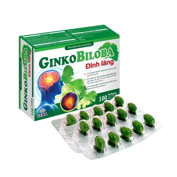 Bổ Não Ginkgo Biloba Đinh Lăng _Zn (H/10 Vỉ X 10 Viên) K48H