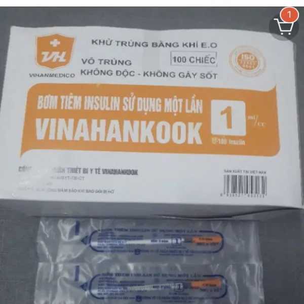 Bơm Tiêm Insulin Vinahandcook (Hộp/100 Cái)