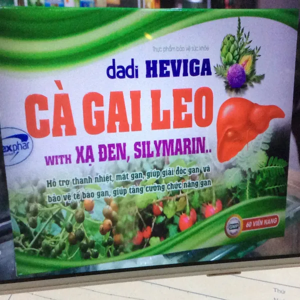 Cà Gai Leo With Xạ Đen, Silymarin Heviga (H60V)