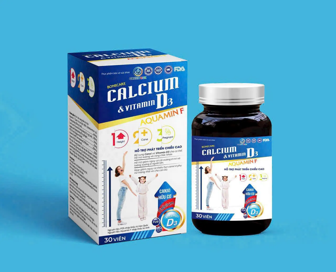 calcium $ vitamin D3 lọ 30 viên, hàng điểm