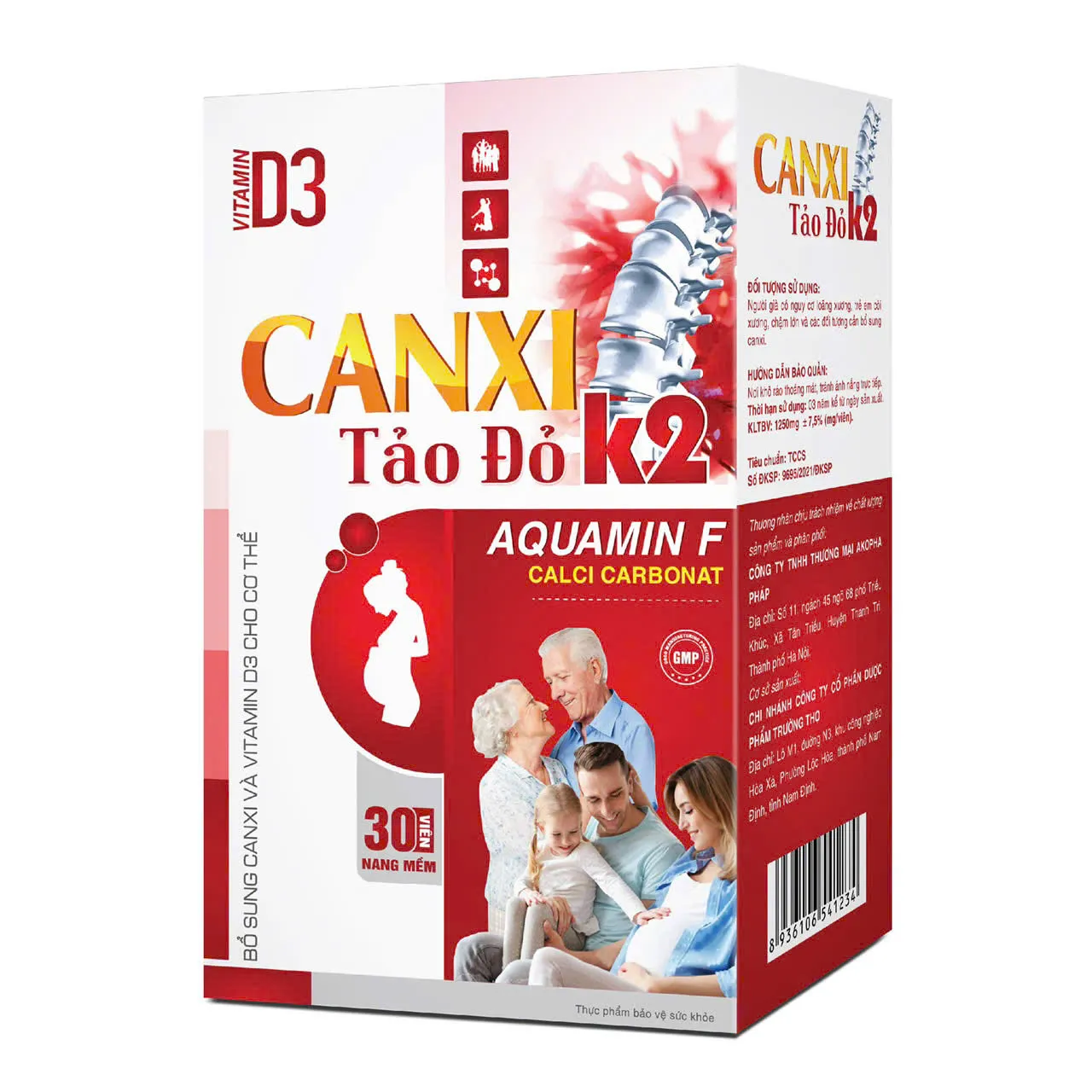 Canxi Tảo Biển Đỏ K2 _ Akopha (L/30 Viên) K52H