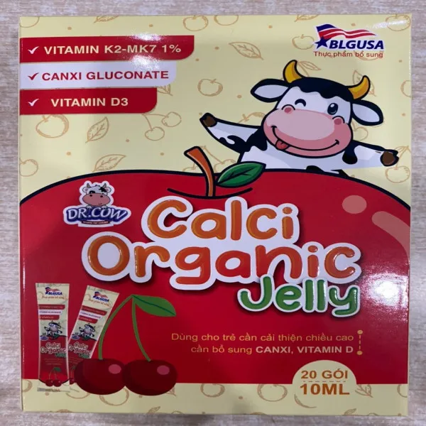 Canxi Thạch Calci Organic Jelly Blg Usa (H20 Gói) K60H- D7.26