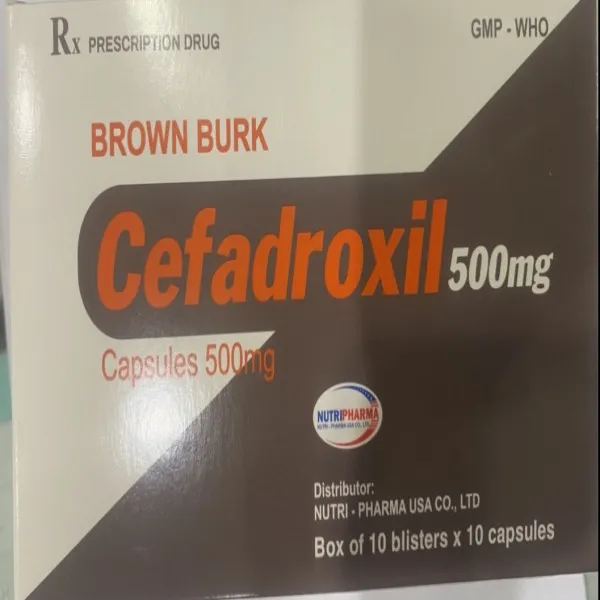 Cefadroxil 500Mg Brown Burk (H/100V) Vỉ Bạc