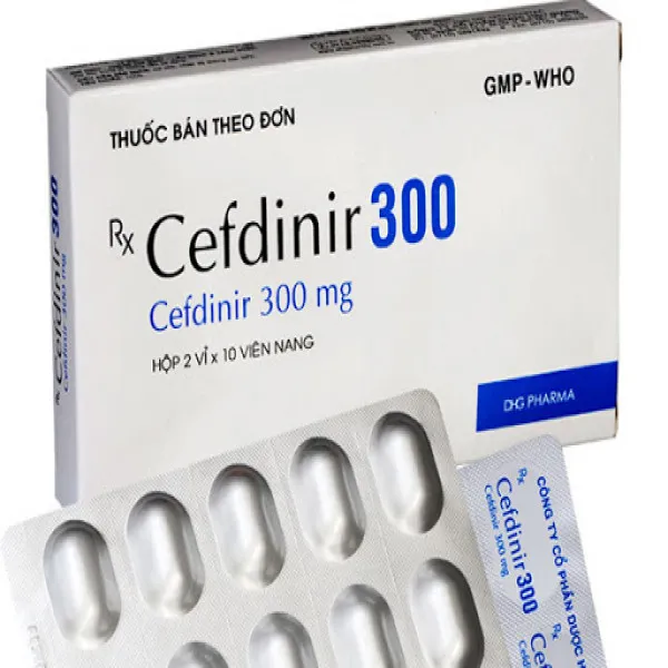 Cefdinir 300Mg _Dhg Hậu Giang (Hộp2Vỉ X 10V)