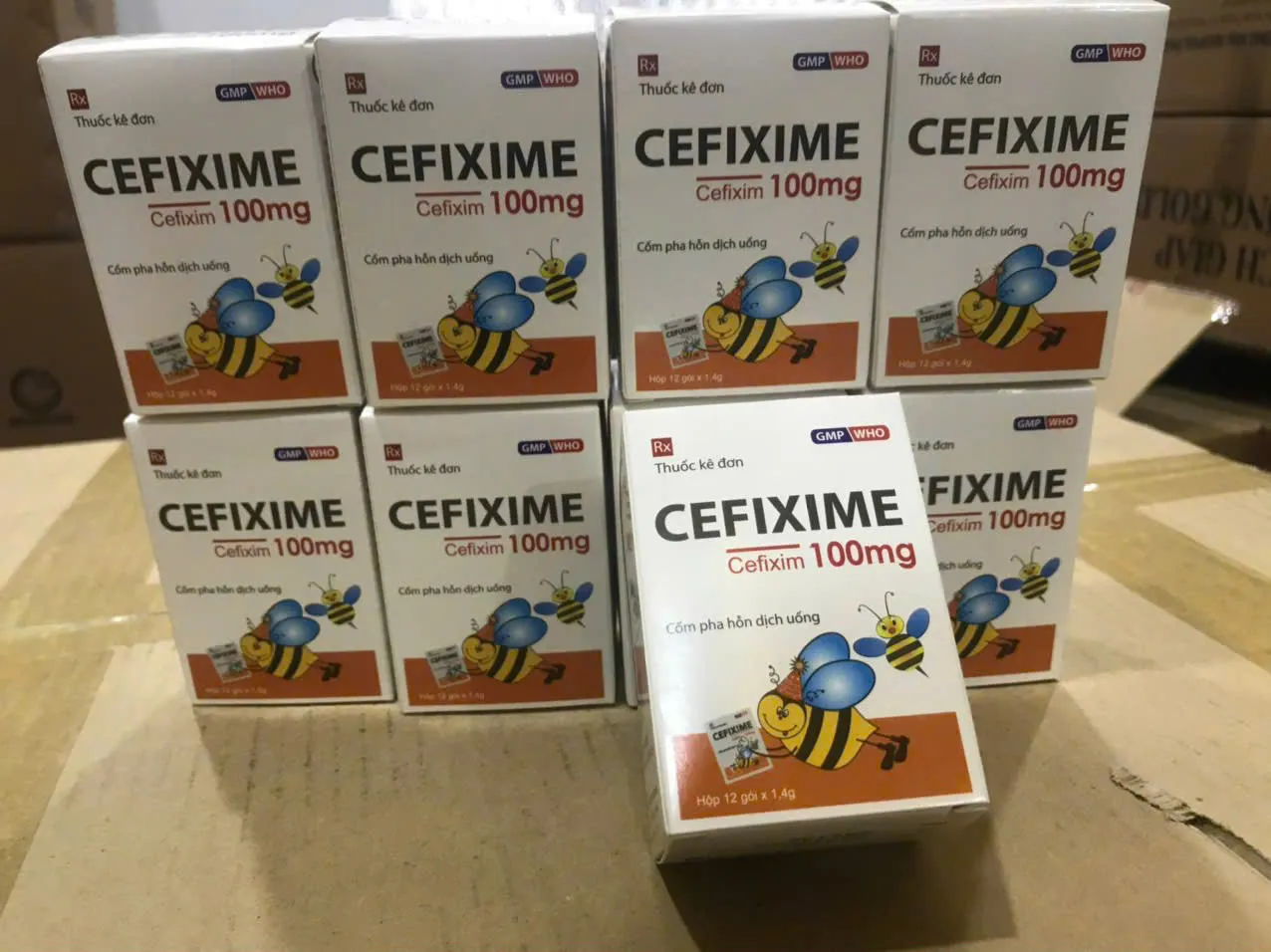 cefixime 100mg hộp 12g*1.4g