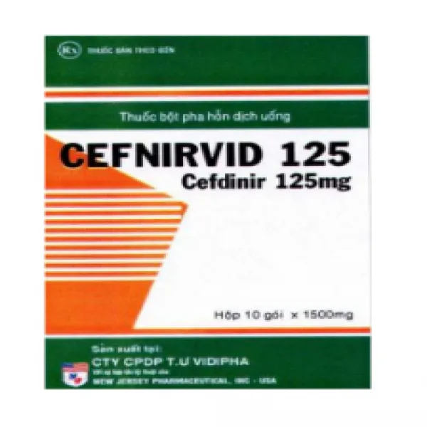 Cefnirvid Cefdinir 125Mg Vidipha (H10G1.5Gr)