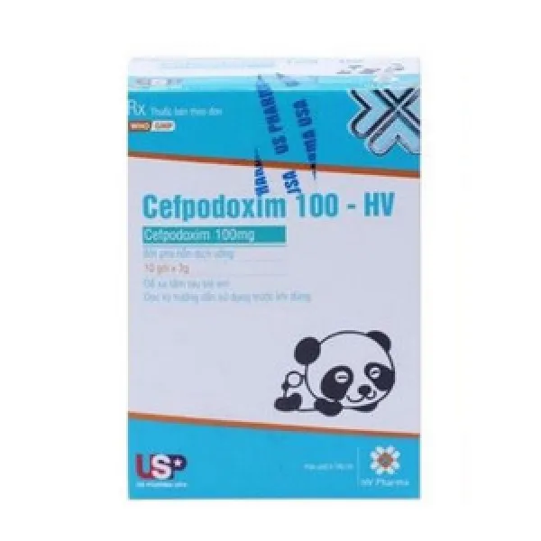 Cefpodoxim 100Mg Hv _Usp (H10Gói3Gr) Gấu