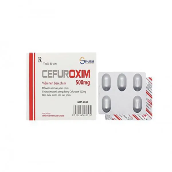 Cefuroxim 500 _Spharm (H4 Vỉ X 5 Viên)