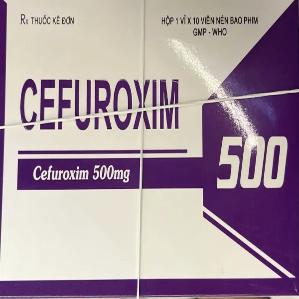 Cefuroxim 500Mg _Vpf (1 Vỉ X 10 Viên) Bé, Tím