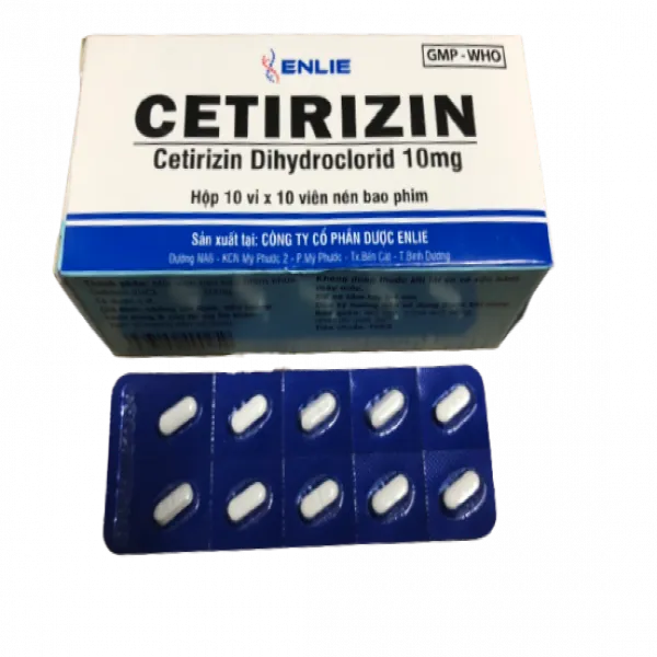 Cetirizin 10Mg Vỉ _Enlie (H100V) - Xanh