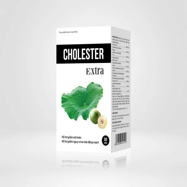 Cholester Extra Mỡ Máu _ Trắng, Akophar Lọ 30 Viên