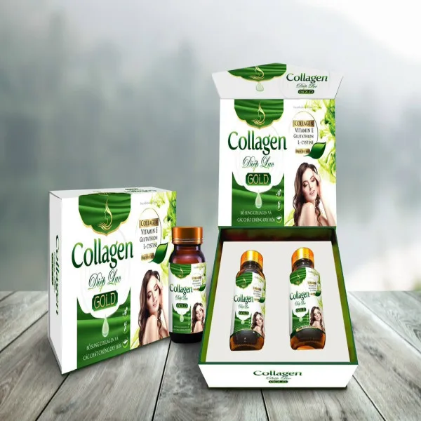 Collagen Diệp Lục _Gỗ Xanh Lá Yn (Hộp/2 Lọ X 30V)