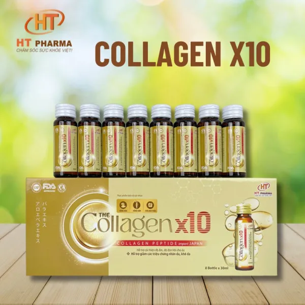 Collagen X10 Nước _Ht Pharma Hà Nội (H/8 Lọ X 30Ml)