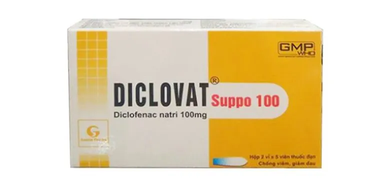 đặt Diclovat (diclofenac natri 100mg) hộp 2vỉ 5viên