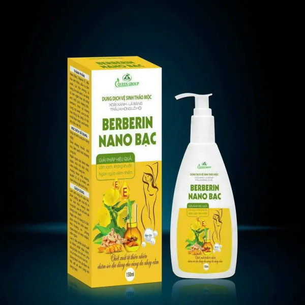 Dung Dịch Vệ Sinh Berberin Nano Bạc, Vòi (C150Ml) K100