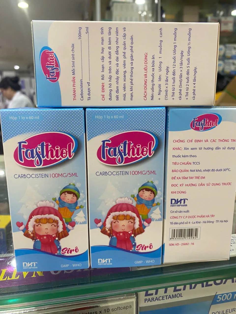 Fasthiol (carbocistein 100mg/5ml) Hà tây, hàng điểm