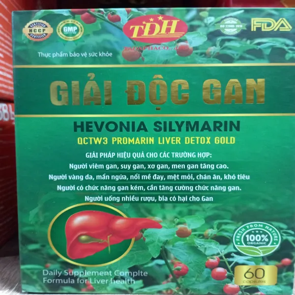 Giải Độc Gan 1 Lọ Chữ Vàng _Gỗ (H1 Lọ X 60V)