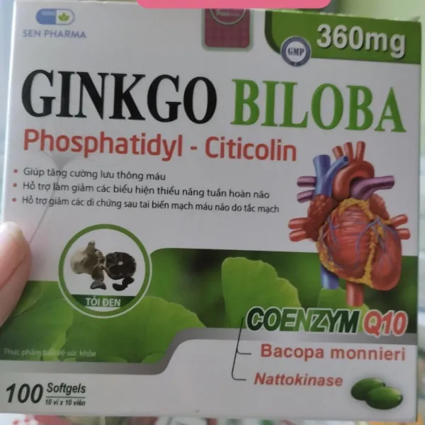 Ginkgo Biloba 360Mg Phosphatidyl Citicoline Hộp 100 Viên