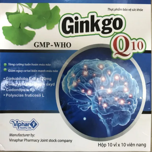 Ginkgo Q10 _ Viphar (H100V) Xanh Dương