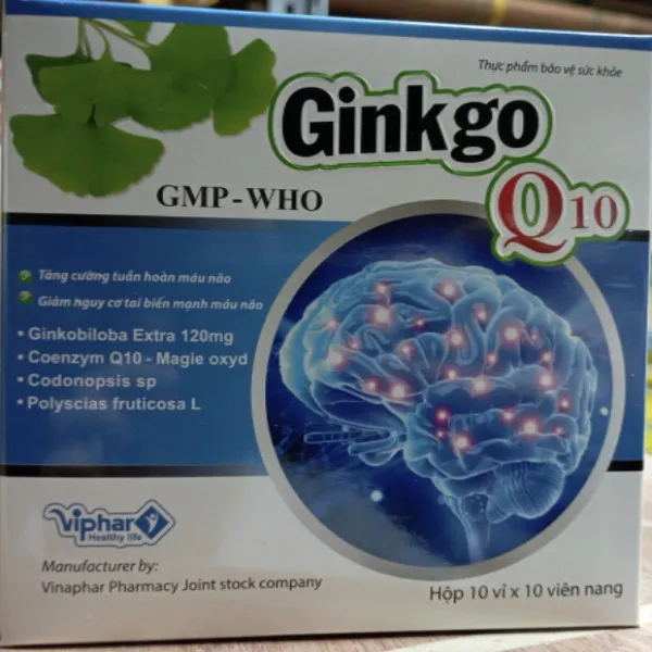 Ginkgo Q10 Trắng _Viphar (H10 Vỉ X 10V)