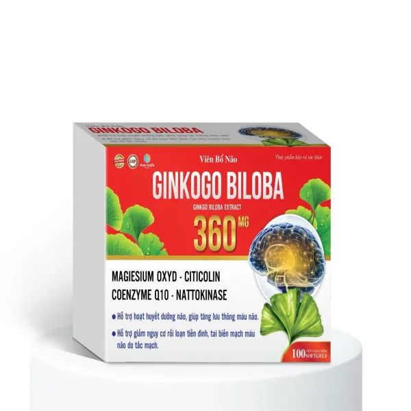 Ginkogo Biloba 360Mg Đỏ _Mc (Hộp10 Vỉ X 10V) Viên Nâu