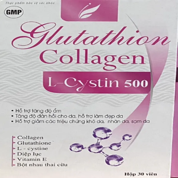 Glutathion Colagen L-Cystin 500 _Gỗ Hồng (H/1 Lọ/30V) Đắt