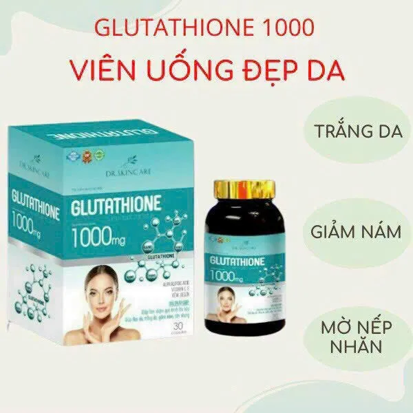 Glutathione 1000 Viên Uống Dr.lacir Nhật Bản _ Gỗ (L30V) K60H- D9.27