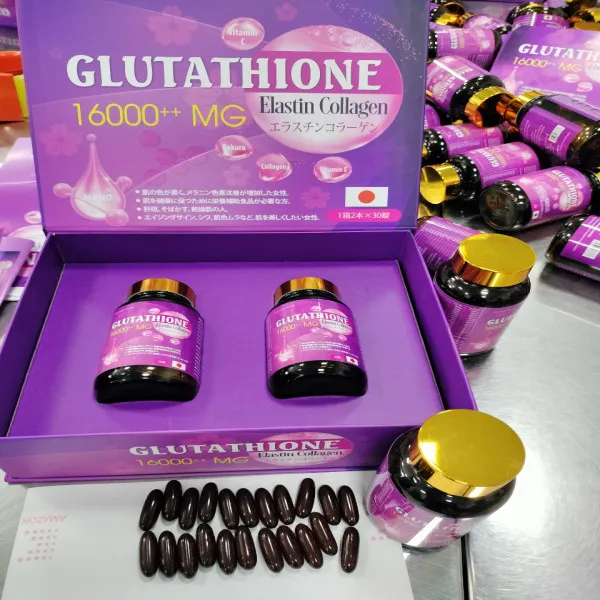 Glutathione 16000Mg Viên Uống Trắng Da _Gỗ Tím (H/2 Lọ X 15V) K36