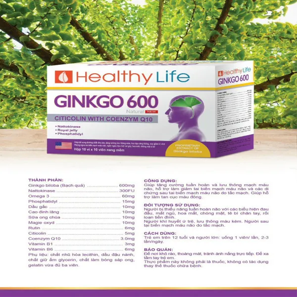 Healthy Life Ginkgo 600 Tím _Us (H100V) K90H