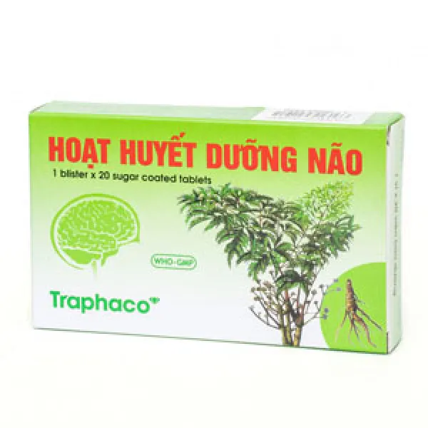 Hoạt Huyết Dưỡng Não _Traphaco (H5 Vỉ X 20V) Đường