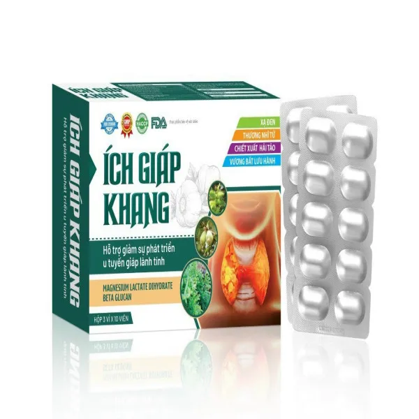 Ích Giáp Khang Giảm U Tuyến Giáp (Hộp3 Vỉ X 10V) Vỉ D1.27