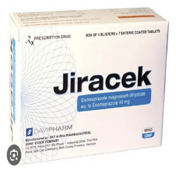 Jiracek 40Mg (Eso 40Mg) Davipharm 3 Vỉ X 10 Viên