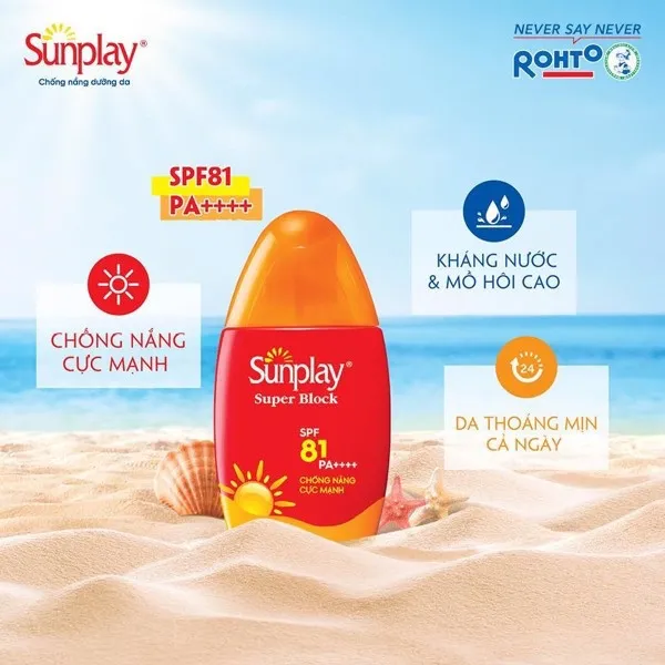 Kem Chống Nắng Sunplay Super Block Spf 81+ (T70Gr) To