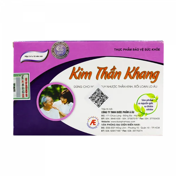 Kim Thần Khang _Á Âu (Hộp 3 Vỉ X 10 Viên)