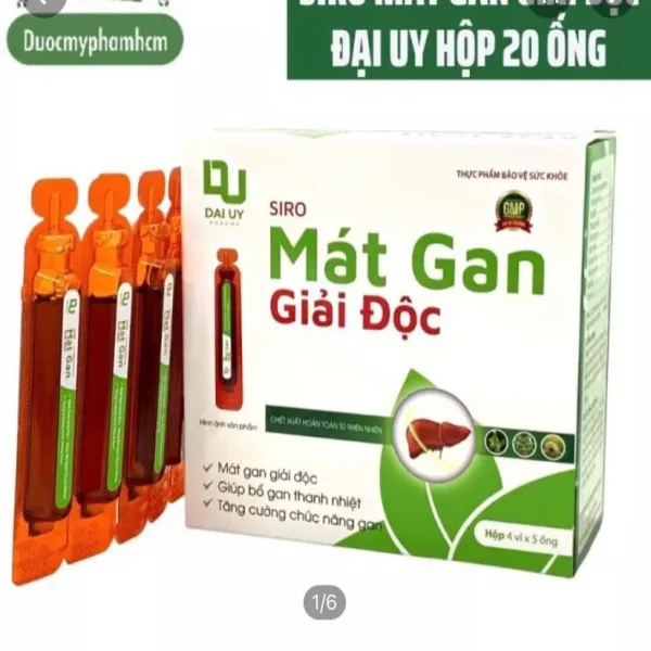 Mát Gan Giải Độc Ống Nhựa _Đại Uy (Hộp20 Ống)